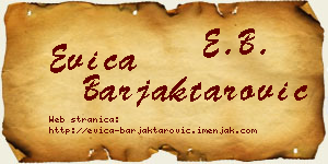 Evica Barjaktarović vizit kartica